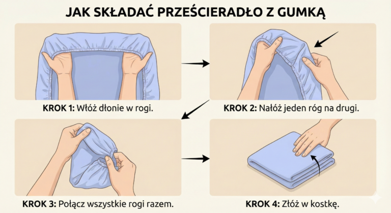 Jak składać prześcieradło z gumką? Instrukcja krok po kroku i triki