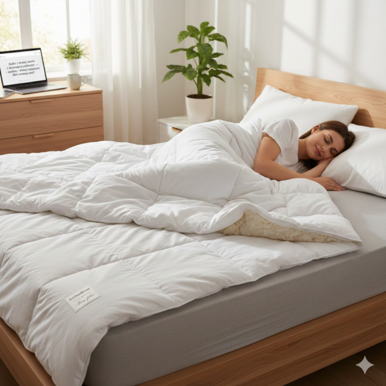 Kołdra z owczej wełny z domieszką poliestru – idealny kompromis dla zdrowego snu?