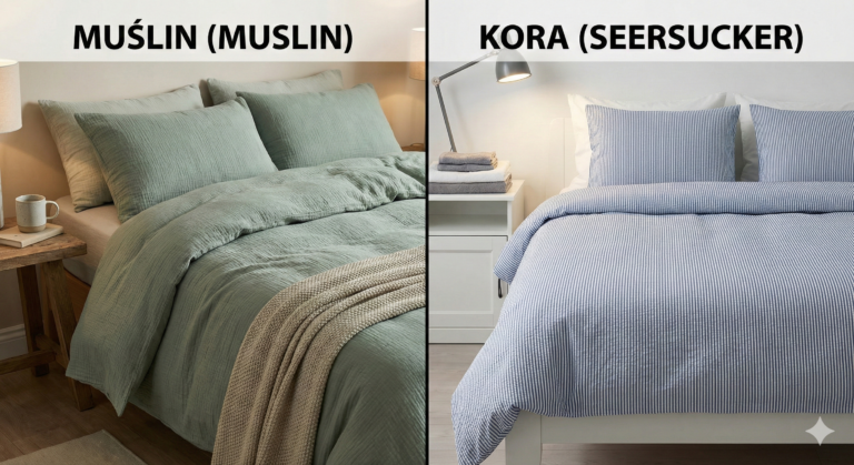 Pościel muślinowa czy z kory? Porównanie materiałów, których nie trzeba prasować!