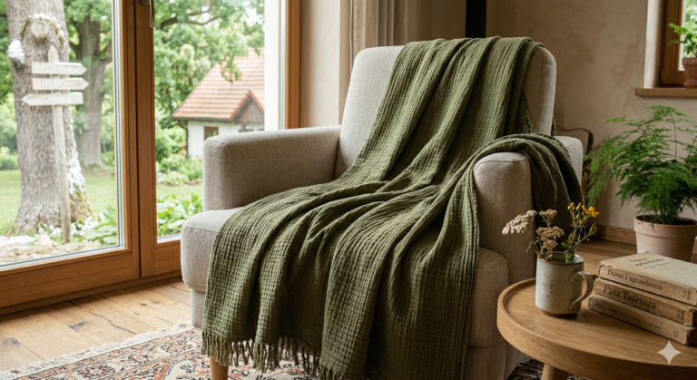 Koc muślinowy – lekkość, styl i ulga na ciepłe dni. Dlaczego warto go mieć?