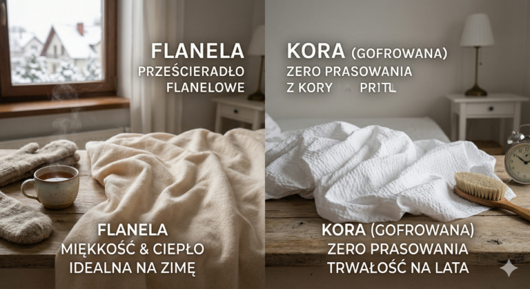 Prześcieradło flanelowe czy z kory? Wielki pojedynek o Twój komfort snu [PORÓWNANIE]