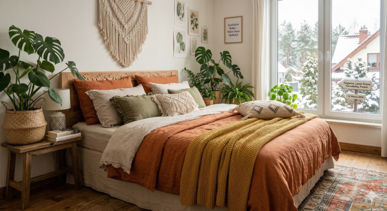 Jak dobrać pościel do sypialni w stylu boho? Przewodnik po materiałach, kolorach i dodatkach