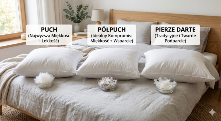 Poduszka z puchu, półpuchu czy pierza dartego? Poradnik, jak wybrać idealne wypełnienie