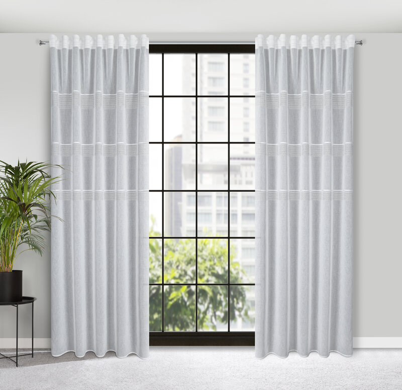 Firana Gotowa Ines na Taśmie Biały - obrazek 2