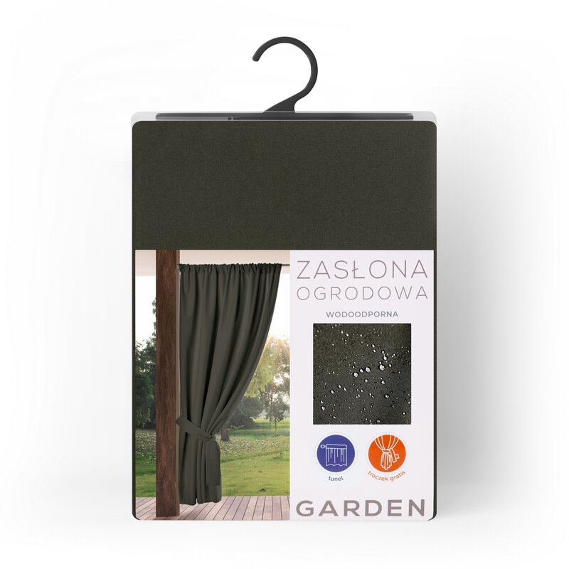 Zasłona Gotowa Garden na Taśmie Grafitowy - obrazek 3