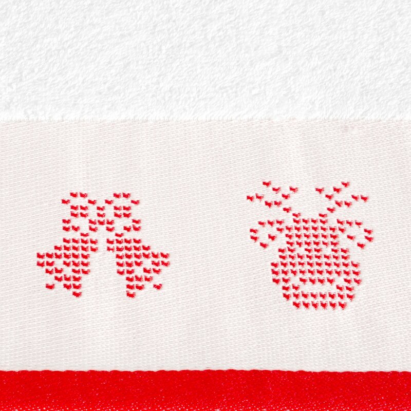 Ręcznik Świateczny Noel01 Biały (01) - obrazek 3