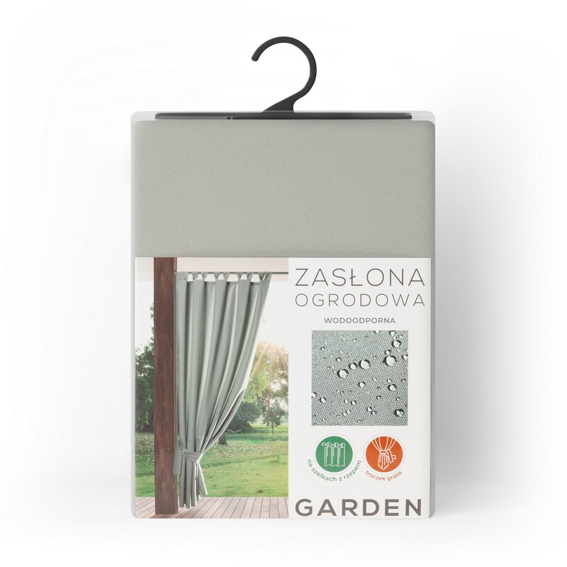 Zasłona Gotowa Garden na Szelkach Srebrny - obrazek 3