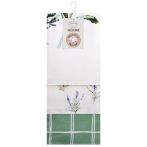 Komplet Ręczników Kuchennych Lavender Naturalny (3)