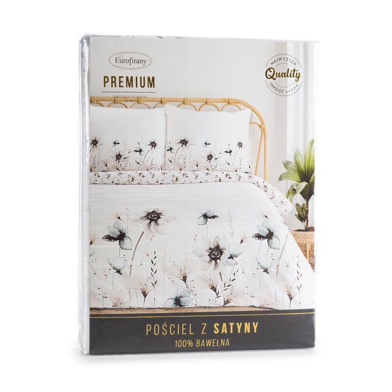 Komplet Pościeli Satynowej Premium22 Biały - obrazek 2