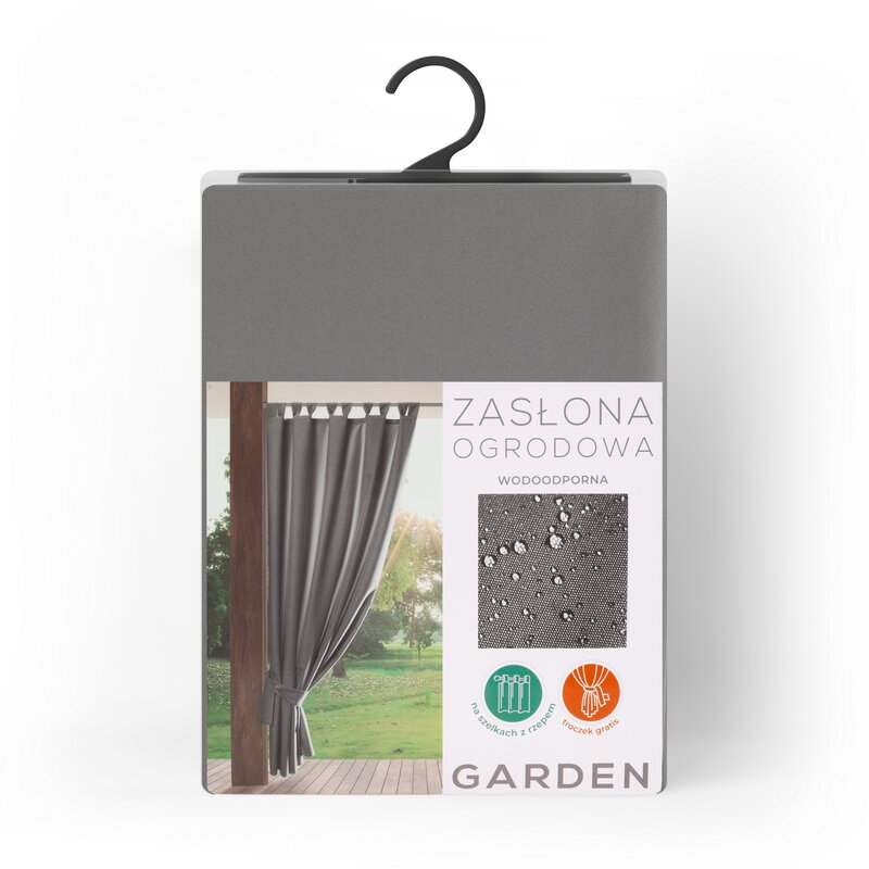 Zasłona Gotowa Garden na Szelkach Stalowy - obrazek 3