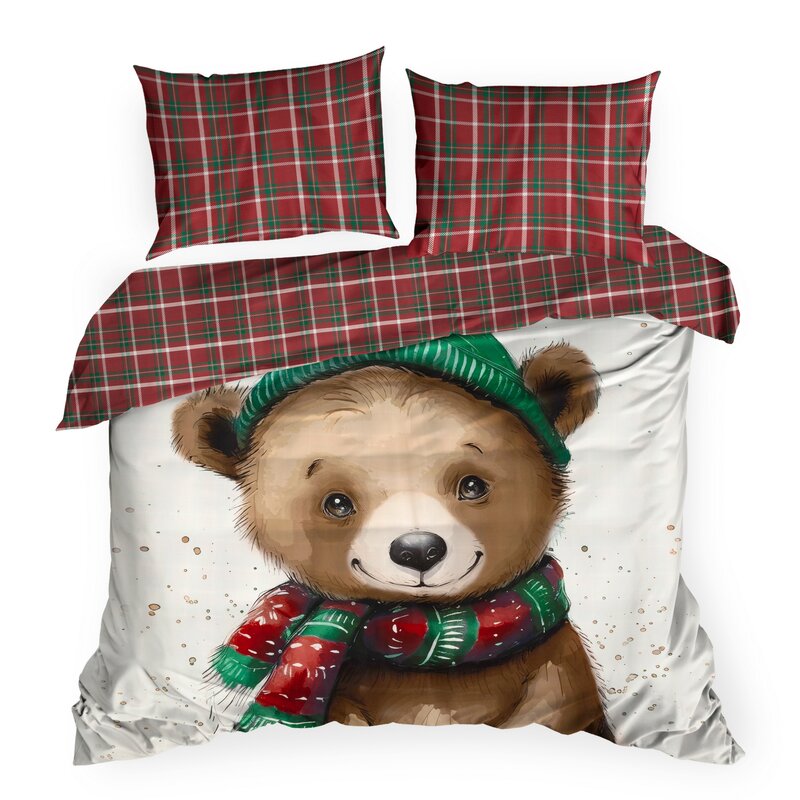 Świąteczny Komplet Pościeli Cuddle Brązowy - obrazek 3