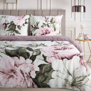 Komplet Pościeli Bawełnianej Peony Wrzosowy