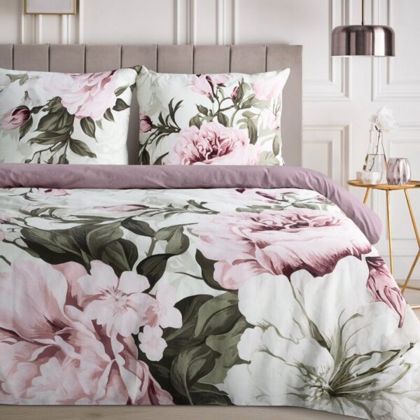 Komplet Pościeli Bawełnianej Peony Wrzosowy
