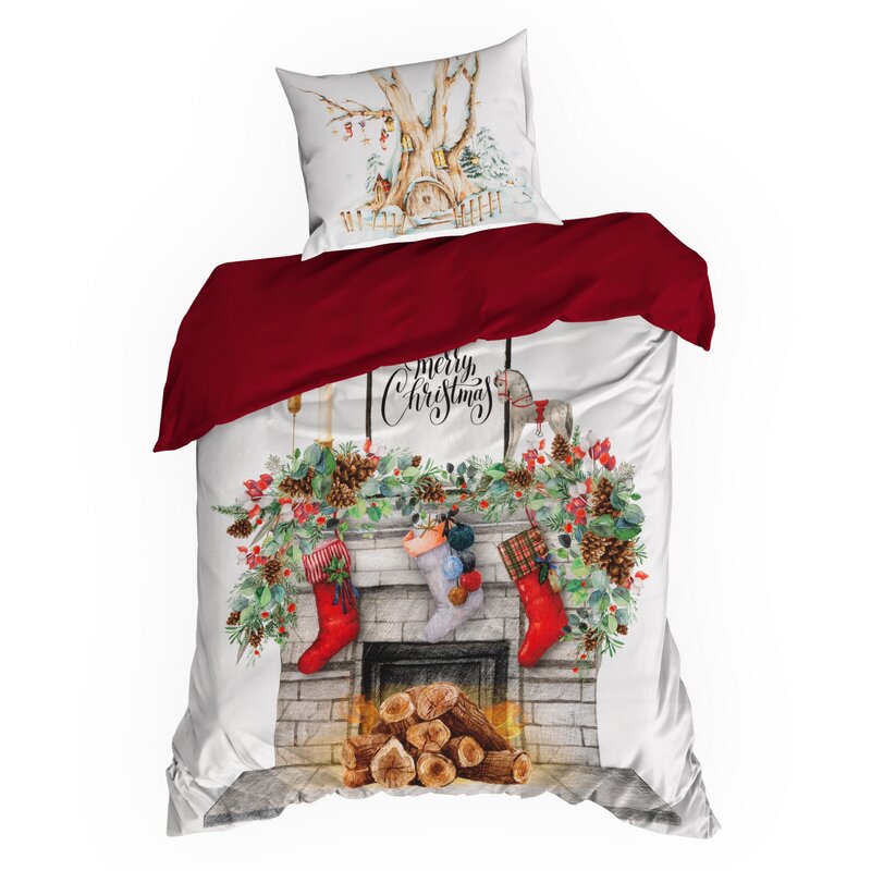 Świąteczny Komplet Pościeli Charming Biały - obrazek 3