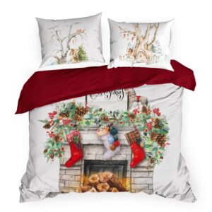 Świąteczny Komplet Pościeli Charming Biały