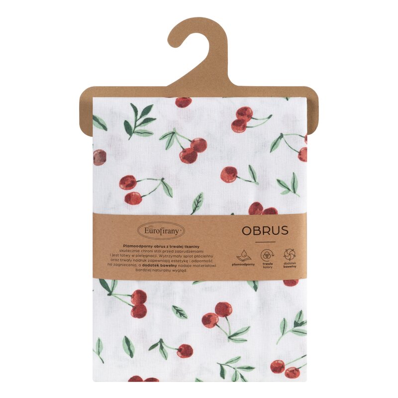 Obrus Cherry Biały - obrazek 2